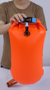 Water Sports Safety Swim Buoy Waterproof Adjustable Airbag Inflated Buoy Open Storable items