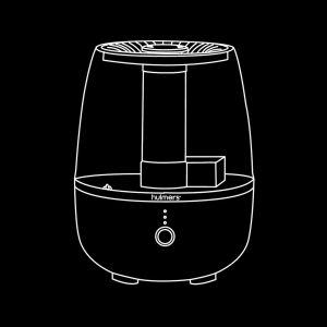 Hulmers Mesin Ultrasonik 6.8L Pelembap Udara Dua Corong Fungsi Aromaterapi Operasi Senyap Tangki Air Besar Untuk Penggunaan Panjang | Air Humidier 6.8L Ultrasound