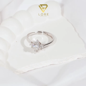 Lore Jewellery - Cincin Moissanite Lapis Emas 18K - Cincin Lumos Nova Moissanite [Sertifikat GRA dan Garansi Purna Jual]