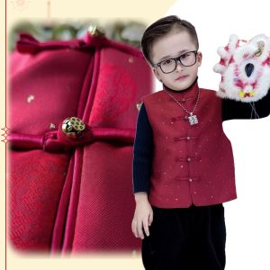 New Chinese Style Festive Red Baby New Year Outfit Precise Eight Treasure Symbolism Parent-Child Matching Traditional Childrens Clothing