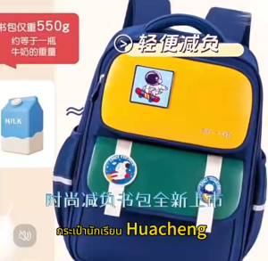 แบบใหม่ปี 2025 กระเป๋าเป้นักเรียนเด็กแฟชั่น กระเป๋าเป้นักเรียนประถมน้ำหนักเบา กันน้ำ` ความจุเยอะ กระเป๋าโรงเรียนสำหรับเด็ก ลดแรงกดทับด้วยหลักวิทยาศาสตร์ ปกป้องกระดูกสันหลังสำหรับเป้นักเรียน (แถมฟรี! กล่องดินสอ)