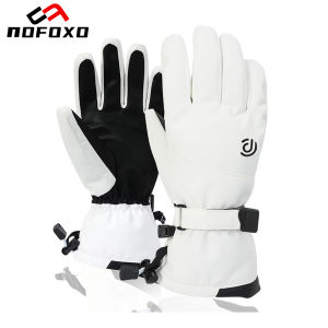 NOFOXO Winter Waterproof Snowboard Gloves Non-slip Touch Screen Motorcycle Riding Snow Windproof Cycling Warm Ski Gloves