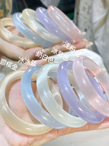 Natural Cats Eye Stone Bracelet Crystal High Ice White Moonlight Lychee Frost Bracelet Womens Ice Blue New Chinese Style Agate Bracelet