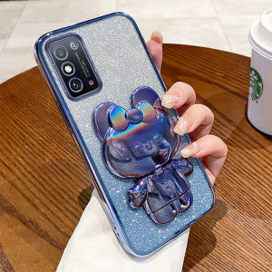 HonorX30MAX Phone Case Full Cover Anti-Fall Silicone Shell with Stand Protective Cover for Huawei Honor X30Max Shockproof Clear