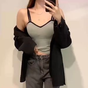 8ZX SPORT รุ่นใหม่ เสื้อชั้นในสตรี เสื้อสายเดี่ยว พร้อมแผ่นรอง หน้าอก เซ็กซี่ เสื้อครอป Built-in Bra Camisole  เสื้อผ้า Women Lady Clothing[003]