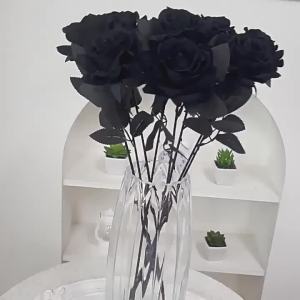 Autumn Artificial Silk Rose Flower Bouquet Halloween Party Wedding Outdoor Yard Home Table Vase Centerpiece DIY Decorative Gifts