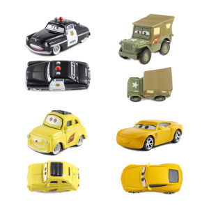 Disney Pixar Car Lightning McQueen mini Dr. Damage Arvy Mater Sarge Sherlff Luigi Alloy Diecast Car Toy Childrens Birthday Gift