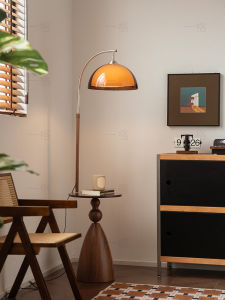YIGELIGHTING | Vintage Style Living Room Floor Lamp and Storage Shelf