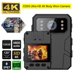 occkic | Mini 4K HD Camera with HD IPS Screen Back Clip Police Recorder Portable Body Camera Motion Detection IR Night Vision