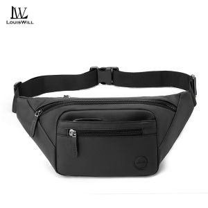 LouisWill Mens Waist Bag Multi Functional Chest Bag Waterproof Sports Bag Large Capacity Casual Bag Fitness Bag Travel Bag Business Bag For Men Women