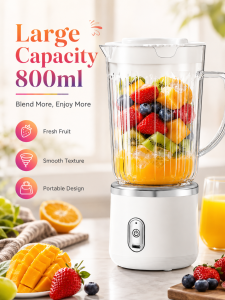 800ml Big Cup Electric Juicer Blender One-Button Operation USB Charging Portable Ice Fruit Smoothie Maker