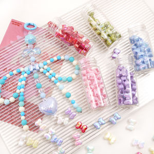 ลูกปัดอะคริลิก DIY หูกระต่ายน่ารักสี่ทางอะคริลิก5ชิ้น/ถุงทำมือ Charming เครื่องประดับ DIY ทำสร้อยคอ