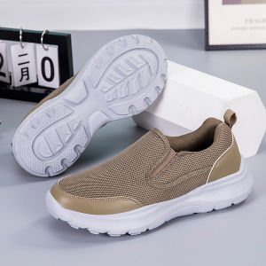 Anti-Slip Soft-Soled Dad Shoes Easy-To- Wear Beijing Style Mens Casual Loafers Spring Autumn Sports Leisure Rubber Outsole