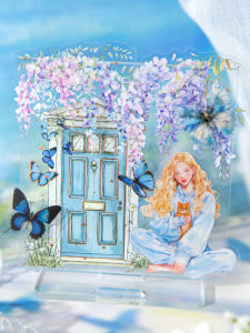 Nhãn Dán PET Thêu Viền Vàng DIY Trang Trí Cửa Sổ Phong Cách Thủ Công Phong Cách Nhật Bản Chất Liệu Khung Ảnh Trang Trí