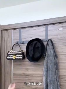 ตะขอประตูหลัง ตะขอโลหะ ตะขอเสื้อ การติดตั้งแบบไม่ต้องเจาะ ที่แขวนประตู ที่แขวนของเกี่ยวบานประตูตู้ ไม่เป็นสนิม กันน้ํา