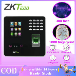 ZKTECO WiFi Biometric Attendance Machine Face Recognition Fingerprint Time Attendance Machine  Employee Checking-In Recorder Screen Dual-Camera Fast to Ldentify Office Time Attendance Recorder Password Checking-In Access Control All-In-One Machine