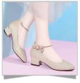 Gold Silver Low Heel Crystal Sequin High Heels 3cm. 