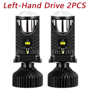 H4 LED Projector Lens Mini H4 LED Lenses Auto Headlight Bulbs CSP Chip High Low Beam Canbus Turbo Fan Car Light Lamp LHD 12V 24V