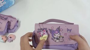 Sanrio Kuromi Pencil Case For Kids And Girls Cartoon Multifunctional Stationery Large Capacity Double-Layer For Students