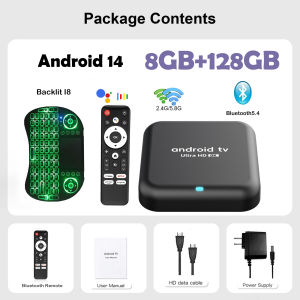 TV Box Android 14 Smart Q18 8K Media Player Google Voice Assistant Rackchip RK3518 Storage Dual WiFi Bluetooth 5.4 TV Box 2025