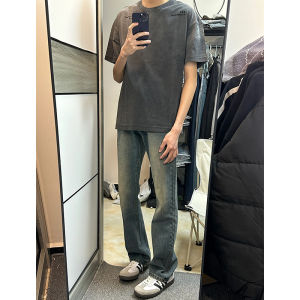 OUMULONG | Vintage Mens Skinny Straight Jeans