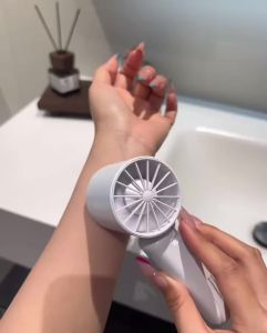 Quạt Làm Mát Bán Dẫn Cầm Tay Có Thể Gập Lại Di Động Với Pin Lớn Siêu Yên Tĩnh Cho Không Gian Ngoài Trời Mùa Hè Màu xám/Trắng Thanh lịch/Hồng