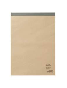 MUJI Notepad Plain/ B5/ 80 sheets/ Recycled Paper/ Japan