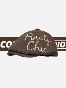 Retro Embroidered Sun-Protective Newspaper Boy Cap