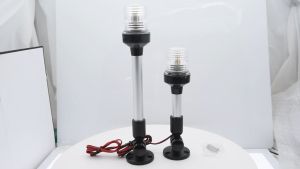 ไฟเรือนำทาง LED แบบพับลงสำหรับเรือยอช์ตไฟสมอทางทะเล12 ~ 24V สัญญาณไฟแล่น12นิ้ว4000 ~ 4500K สีขาวบริสุทธิ์