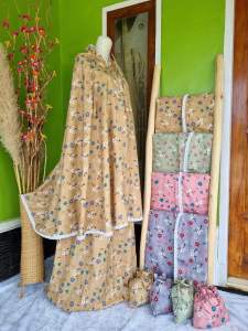 MUKENA KATUN MOTIF rok senada dewasa 2in1 jumbo