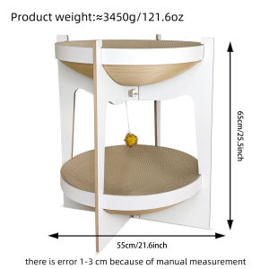Double Layer Cat Scratching Board 55cm*55cm*65cm Single Layer Supports 10 Pounds Cat Bath BB Wave Corrugated Paper Cat Toy