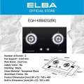 ELBA Dapur Gas Stove EGH-K8842G(BK)/8843G(BK)/8742G(BK) Glass Stove Kitchen Hob Stove Kitchen Appliances Dapur Hob Masak. 