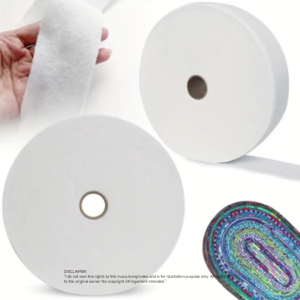 (LJK-L) White Polyester Cotton Jelly Roll Batting Strips – Soft Durable and Wrinkle-Resistant for Quilting Crafts