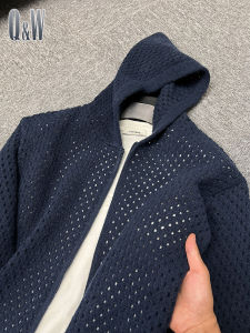 เสื้อคาร์ดิแกนถักมีฮู้ดสำหรับผู้ชาย ฤดูใบไม้ผลิและฤดูใบไม้ร่วง เสื้อคลุมกันหนาวแบบมีซิป แฟชั่นสำหรับคู่รัก เสื้อคลุมกันหนาวแบบถัก