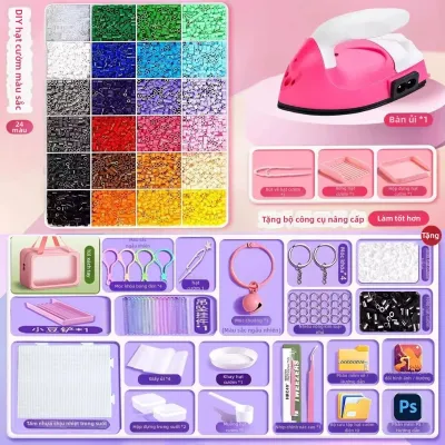 Bộ Đồ Chơi Học Tập DIY Với Hạt Đầy Đủ