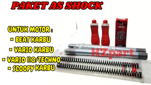 PAKET LENGKAP AS SHOCK DEPAN KODE-KVB ASLI ORIGINAL HONDA (2AS+1SET SEAL+2 PER+1SET OLI) ORI 100%  .