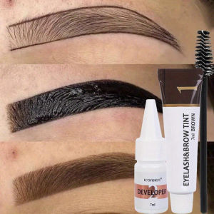 กึ่งถาวร Eyelash Eyebrow Tinting Kit 2 in 1 กันน้ํา Quick Tint Eyebrow Enhancement Long Lasting Eyebrow เครื่องสําอาง