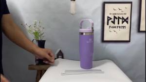 Replacement Straw for Stanley Iceflow 30oz(Only)Reusable Clear Straw with 3Pcs Straw Cleaner BrushDrinking Straw for Stanley 30oz Iceflow Flip 30oz Tumbler