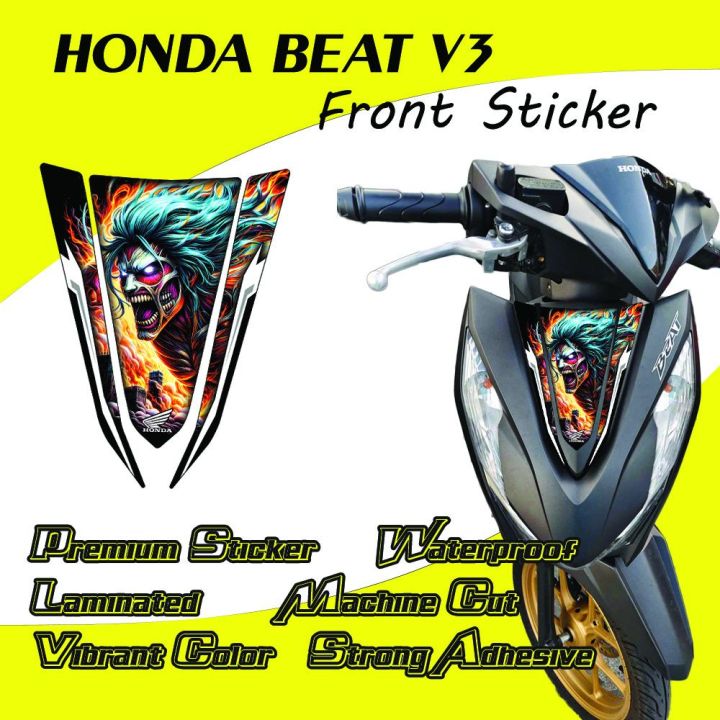 Honda Beat Fi Version 3 Front sticker Accessories for Beat version 3