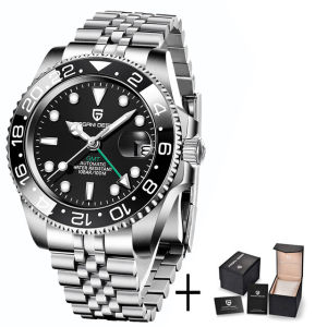 PAGANI DESIGN New Fully Automatic Mechanical Watch Mens Luxury Sapphire Glass 40MM Ceramic GMT Watch 100M Waterproof