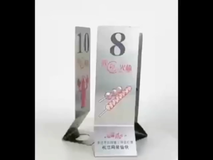 Numbers 1-10 Stainless Steel Table Number Plate Restaurant Tabletop Number Sign Stand Holder