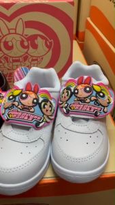41G1A รองเท้านักเรียนอนุบาลพละขาว  PowerPuff Girls ลิขสิทธิ์แท้100% by ADDA Size(25-35) New 2025 ‼
