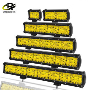 4-20 Inch LED Bar Off Road Yellow 120W LED Work Light For Truck Jeep SUV UAZ 4x4 Tractor Boat ATV 12V 24V LED Headlights