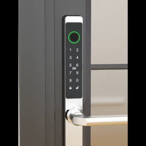 Smart Broken-Bridge Aluminum Fingerprint Lock TTlock IP65 Waterproof Ultra-Narrow Sliding Door Lock