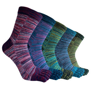 Colorful Mans Toe Socks Short Cotton Vintage Sweat-Absorbing Breathable Endurable Warm Fashions Happy Thermal Five Finger Socks