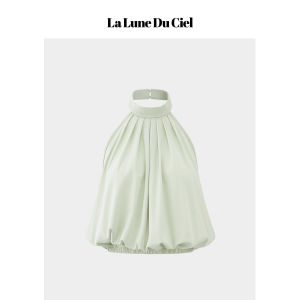 La lune Du ciel | Áo Hở Vai Cổ Cao Không Tay Hở Lưng