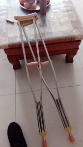 Stainless Steel Adjustable Crutches 2PCS (Adult)crutches for adult stainless crutches rubber set 120CM-190CM for adults