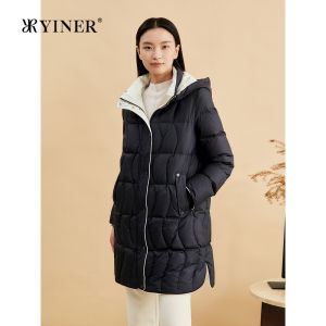 Warm Light Pressure Long Quilted Jacket Hooded
