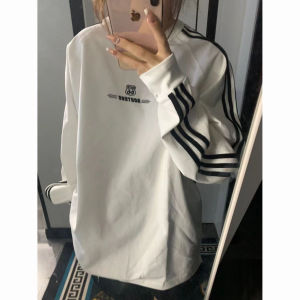 เสื้อฮู้ดคอกลมแขนยาวพิมพ์ลายตัวอักษรสำหรับผู้หญิง ทรงหลวม แฟชั่นฤดูใบไม้ร่วง/ฤดูหนาว เสื้อฮู้ดคอกลมแบบลำลองสำหรับคู่รัก