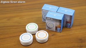 Còi báo động chuông báo động wifi/zigbee tuya tích hợp cảm biến nhiệt độ độ ẩm.